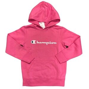 🍊5/$25 Champion Pink Hoodie Sweatshirt size 18m